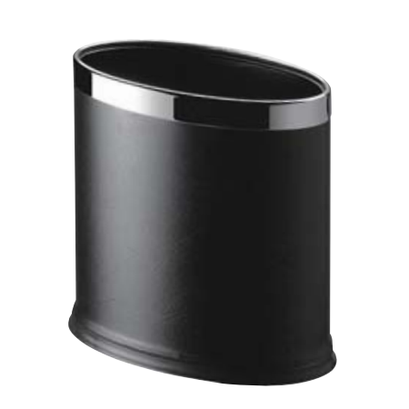 Double layer elliptical guest room bucket (black)